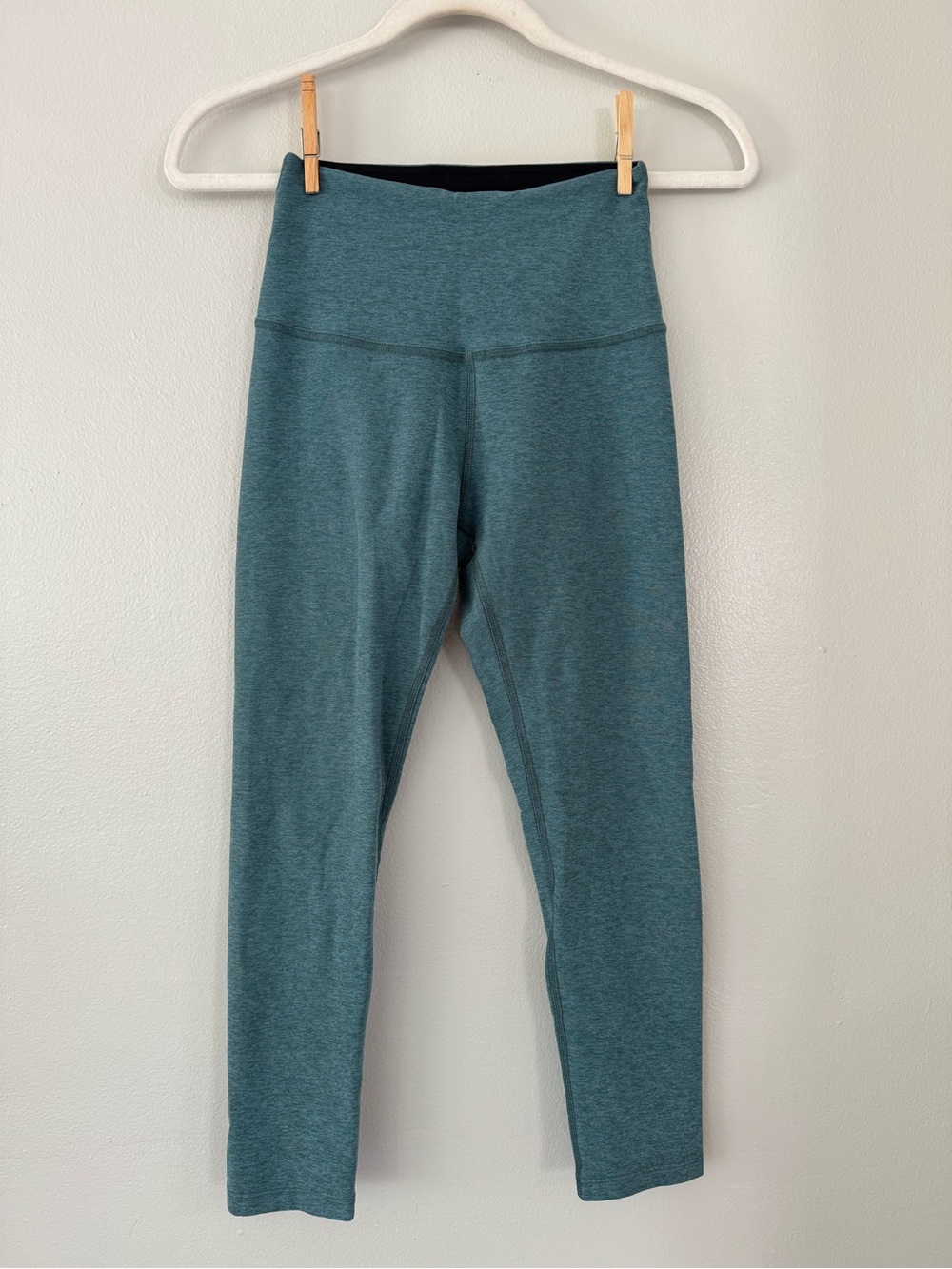 Beyond Yoga Spacedye Heather Teal Leggings 23”